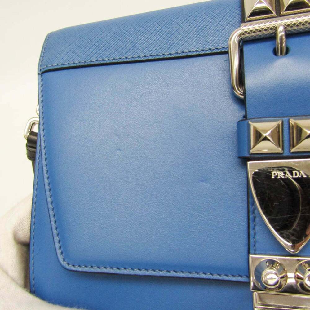 PRADA Blue Leather Shoulder Bag - Picture 7 of 16